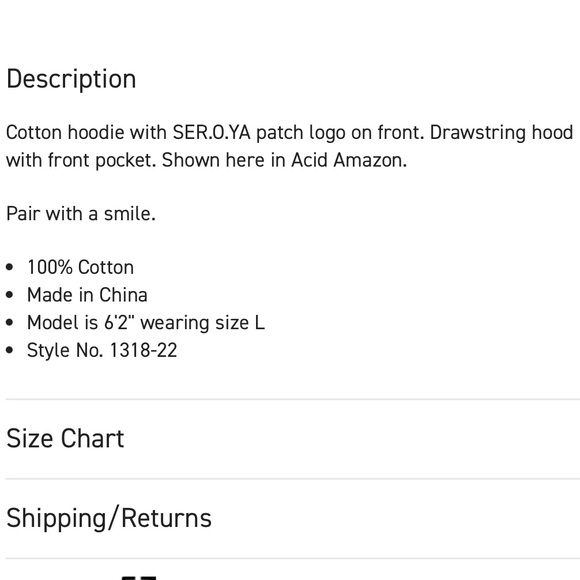 SER.O.YA Kenny Hoodie Acid Amazon XS - Picture 4 of 5